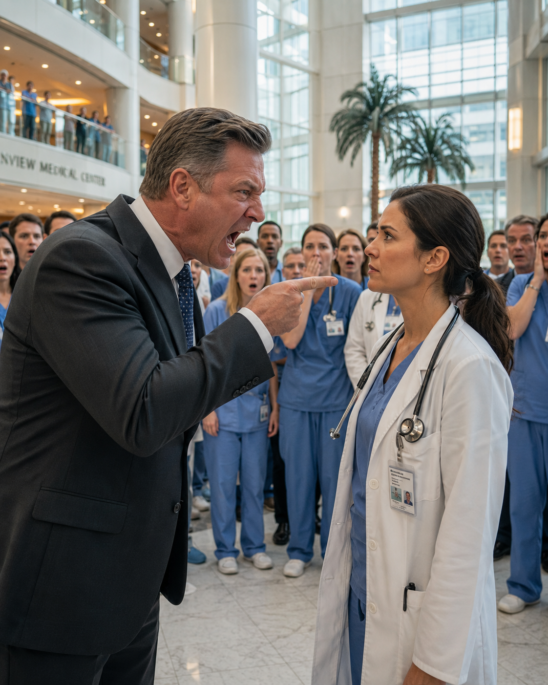 Without knowing that his wife was the owner of the hospital, the husband fired her right in front of the entire staff.