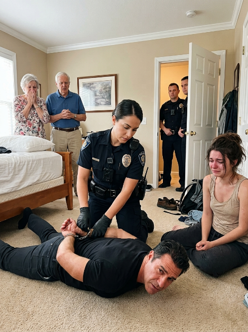 At 3 a.m., my phone rang. My twin sister was sobbing. “Sister… come pick me up. My husband—” The line went dead. When I arrived at her house, he blocked the door, growling, “It’s just a family matter.” Then I found her lying on the bedroom floor, bruised all over and almost motionless.
