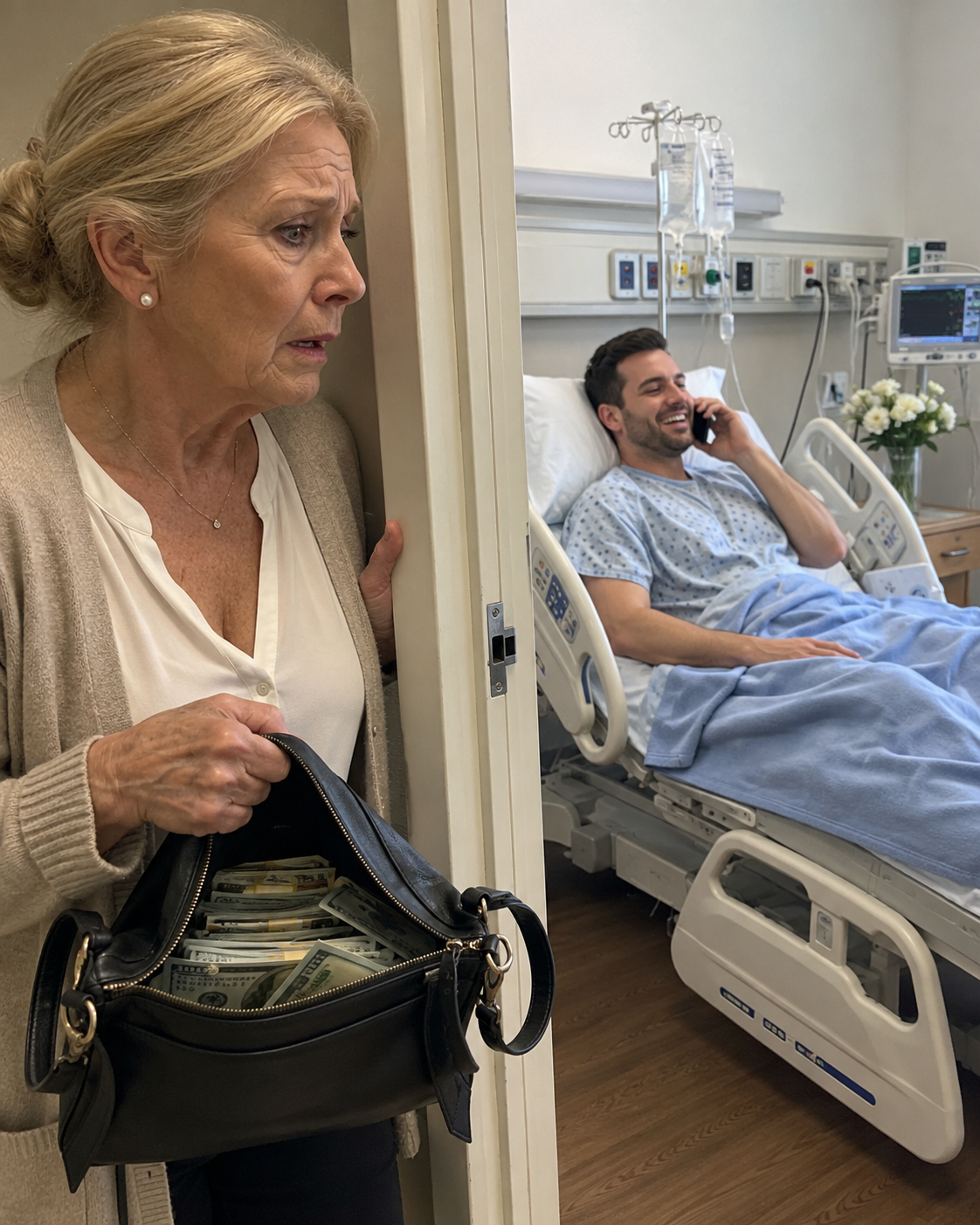 I Won 20 Million Dollars to Save My Sick Son, But Before I Walked Into His Hospital Room, I Heard Him Say Over Speakerphone, “If I Make Her Think I’m Worse, She’ll Give Me Every Last Penny.”