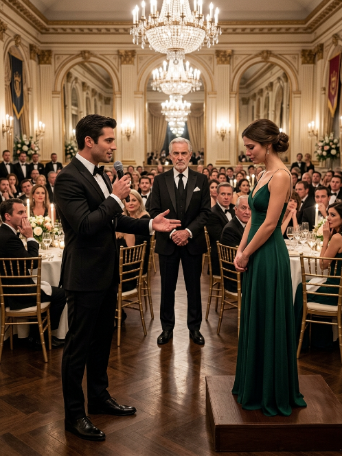My husband put me up for auction at his gala as a joke—”Twenty dollars for this useless wife!”—until a stranger spoke up…