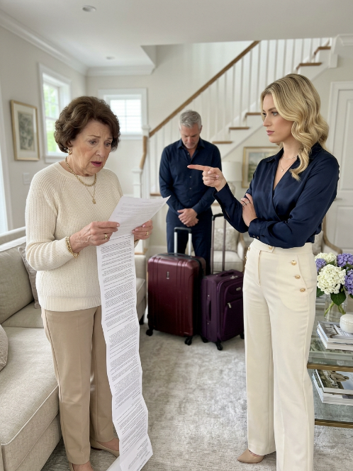 At 11:00 p.m., My Husband’s Daughter Showed Up With Two Suitcases and Announced, “Dad Said We’re Moving In.” The Next Morning, She Handed Me a List of Chores to Cook, Clean, and Do Their Laundry Like Their Maid. I Didn’t Argue.